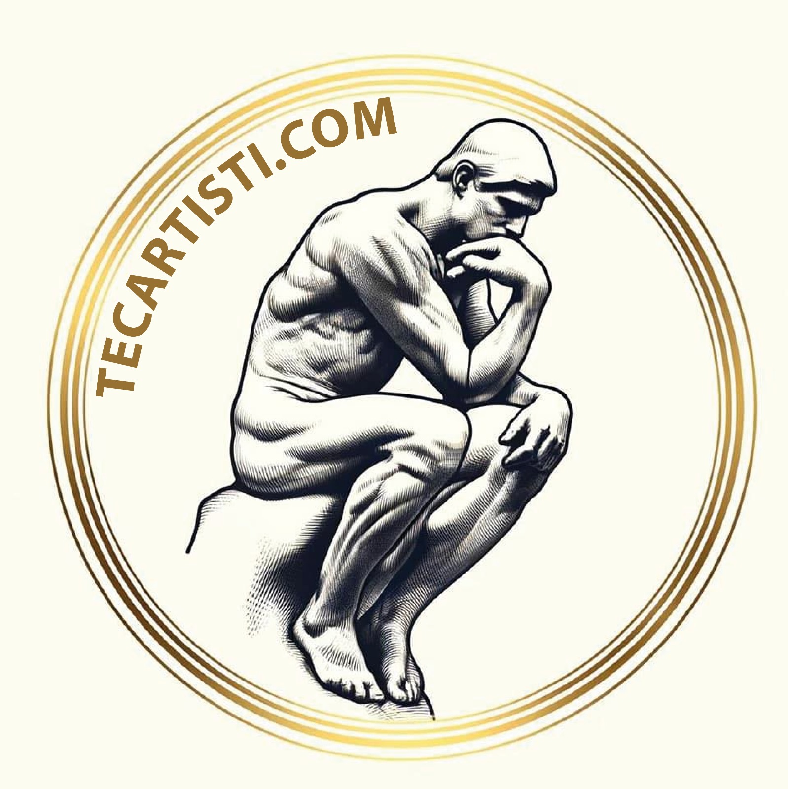 Il Pensatore di Rodin logo di Tecartisti